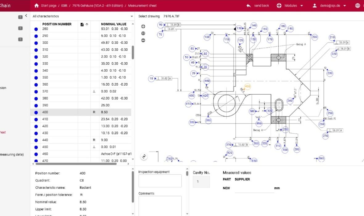 Software screen for sample processing with 2D drawing