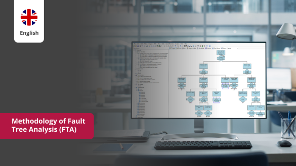 Monitor with FaultTree+ software – E-Learning course on the methodology of fault tree analysis (FTA).