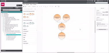Software screen of an example FMEA analysis in the e1ns software