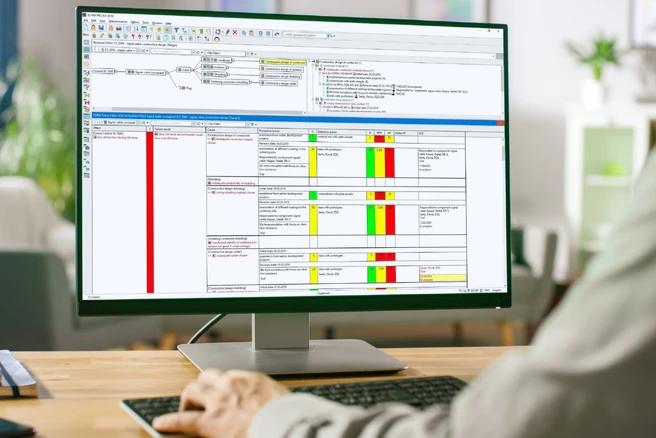 Screenshot of IQ-FMEA software on a monitor