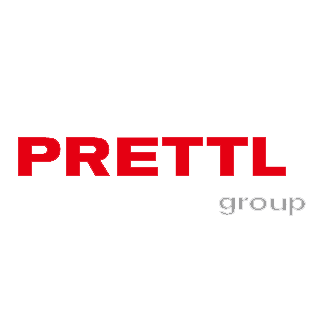 Prettl logo with modern red text.