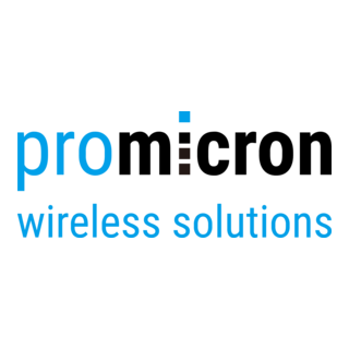 Promicron Wireless Solutions logo with light blue “pro”, black “micron”, and a stylized “i” in the text.